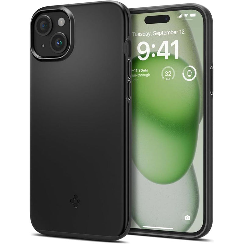 Spigen Thin Fit - hoesje voor iPhone 15 Plus (zwart)