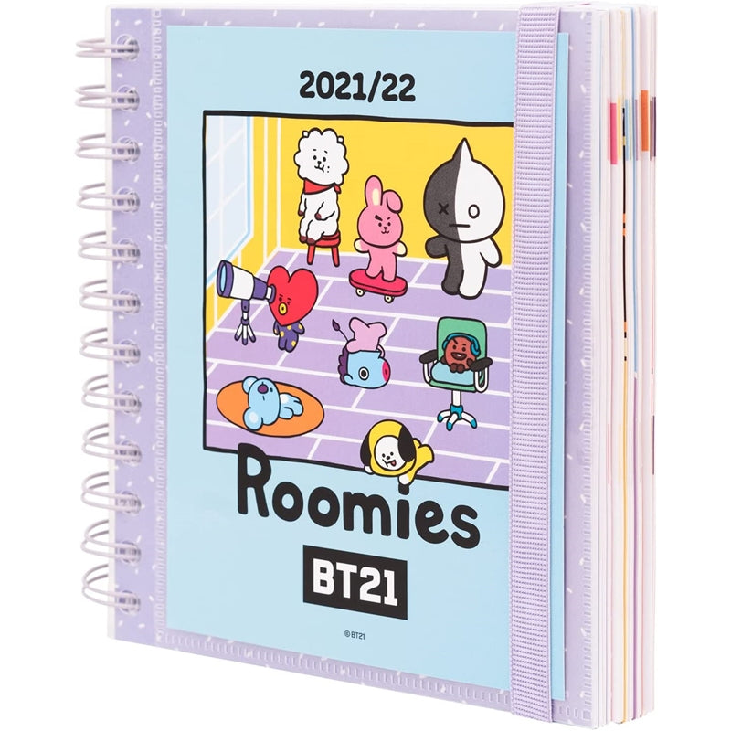 Line Friends BT21 - Schoolagenda / planner 2021/2022 (blauw) (2)