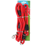 Leiband 150 cm + halsband 45 cm (rood)