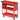 Gereedschapskoffer gereedschapstrolley gereedschapsbox, 3 niveaus, 4 wielen, 82 cm x 35 cm x 76 cm, rood