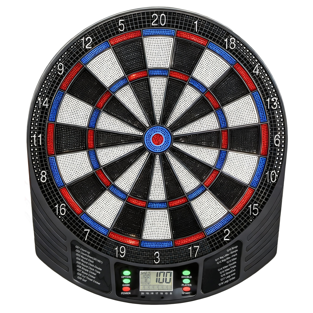Elektronisch dartbord voor 1-8 spelers, lcd-display, 6 dartsets, meerkleurig