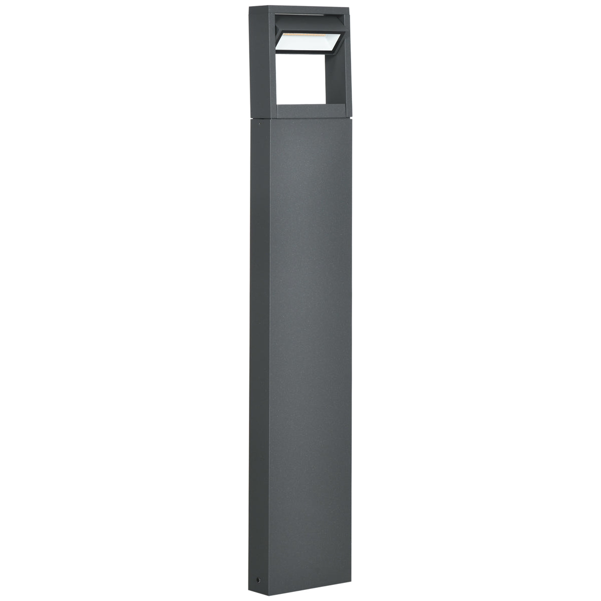 Tuinlamp, padverlichting, paallamp met leds, weerbestendig, 16 cm x 5 cm x 90 cm, donkergrijs