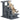 Diertrap kattentrap hondentrap trap voor kat en hond 4 treden grijs 63,5x43x60cm