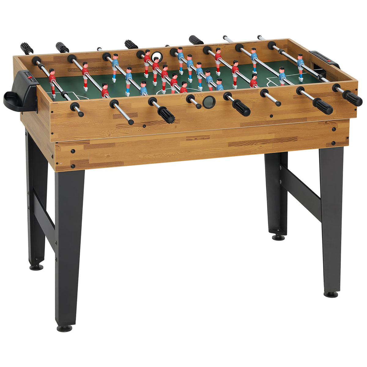 13-in-1 speltafel, tafelvoetbal, schaken, biljart, tafeltennis en meer, MDF, kunststof, walnoot