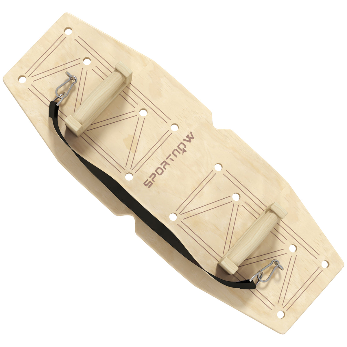 Push-up bar set, opdruksteunen met trainingsbord & weerstandsbanden, hout