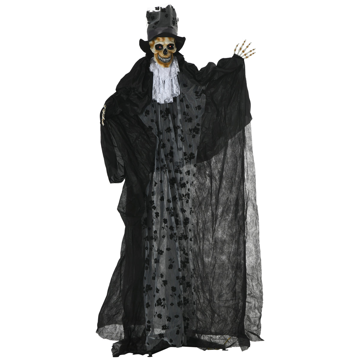 Halloween-decoratie geest bruidegom met special effects en geluidsfunctie 115 cm x 65 cm x 189 cm