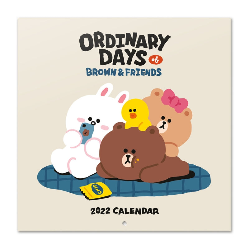 Line Friends - Wandkalender voor 2022 30 x 30 cm