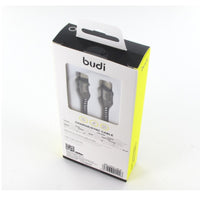 Budi - USB-C - USB-C-kabel 2,4A, 1 m (zwart) (2)