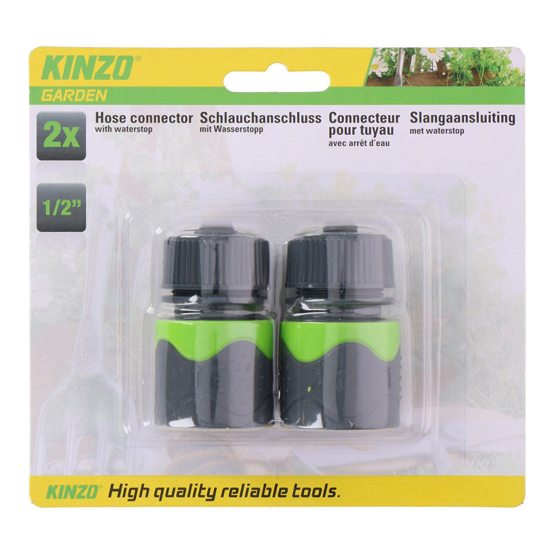 Kinzo - 1/2" set tuinslangkoppelingen (2 st.) (2)