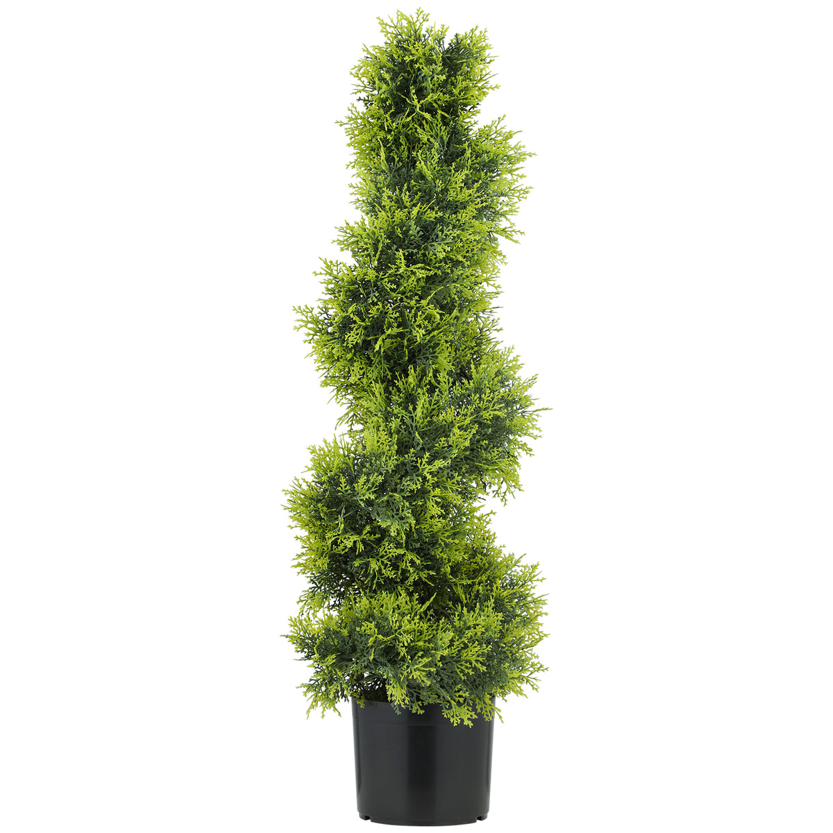 Kunstmatige cipres 90cm kunstplant in spiraalvorm, plastic kunstplanten in pot, moderne decoratie