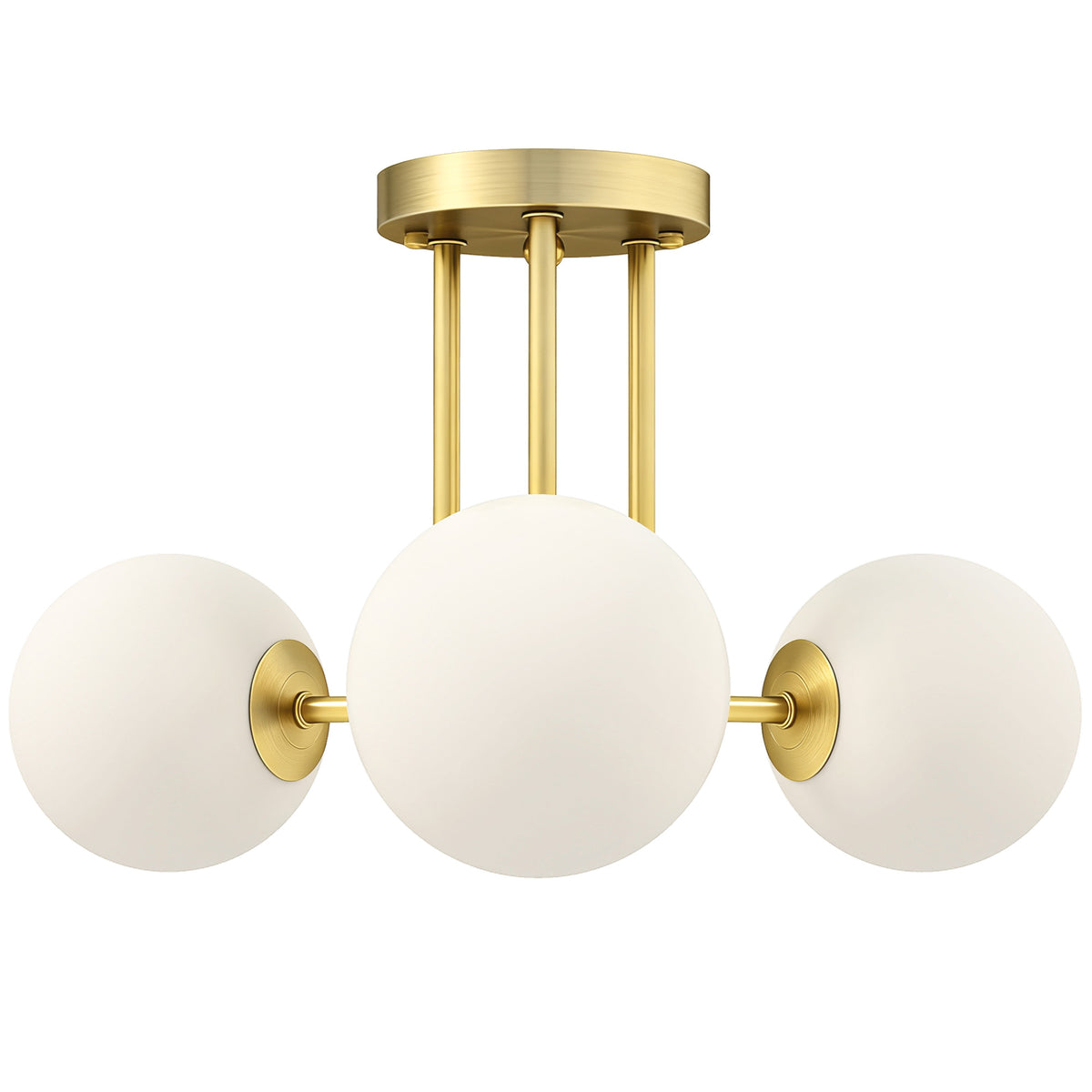 Plafondlamp met bolvormige kappen, G9-fittingen, exclusief lichtbron, goud