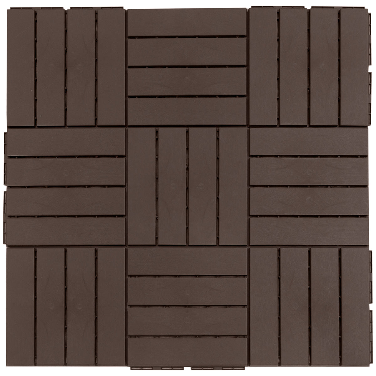 Terrastegels 30 x 30 cm 9 stuks 0,81㎡ kliktegels balkontegels met kliksysteem drainagefunctie vloerbedekking