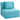 Slaapfauteuil relaxfauteuil logeerbed. Afneembare hoes, 70 cm x 70 cm x 61 cm, lichtblauw