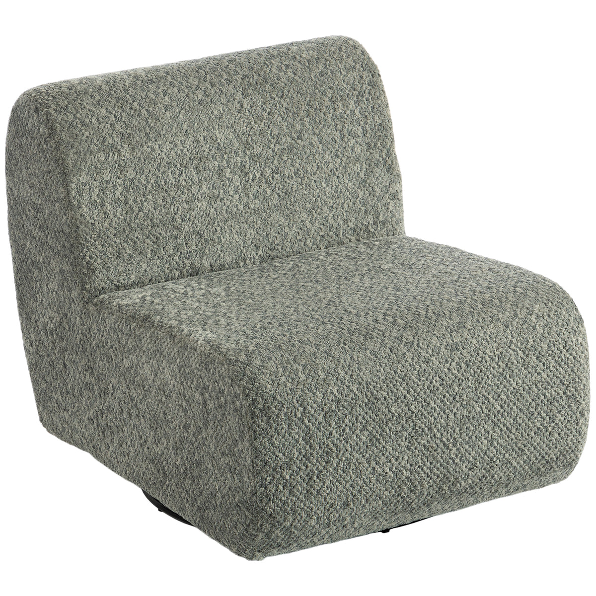 Fauteuil Draaibare loungefauteuil met chenille-look, brede zitting, voor woonkamer, slaapkamer, grijs