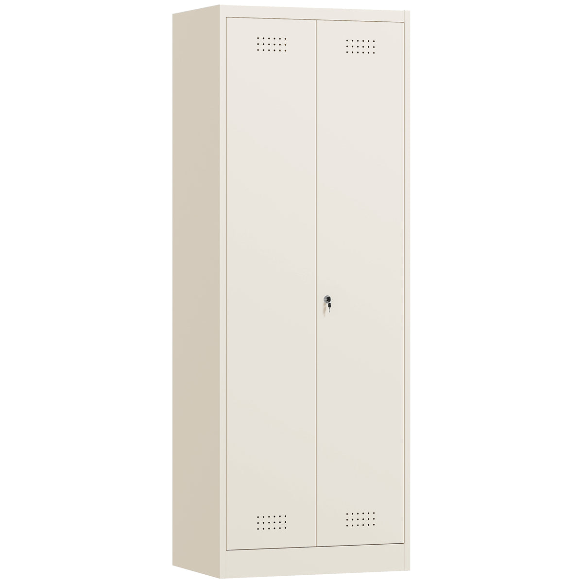 Bezemkast multifunctionele stalen opbergkast voorraadkast met stofzuigervak & verstelbare legplanken 60 x 40 x