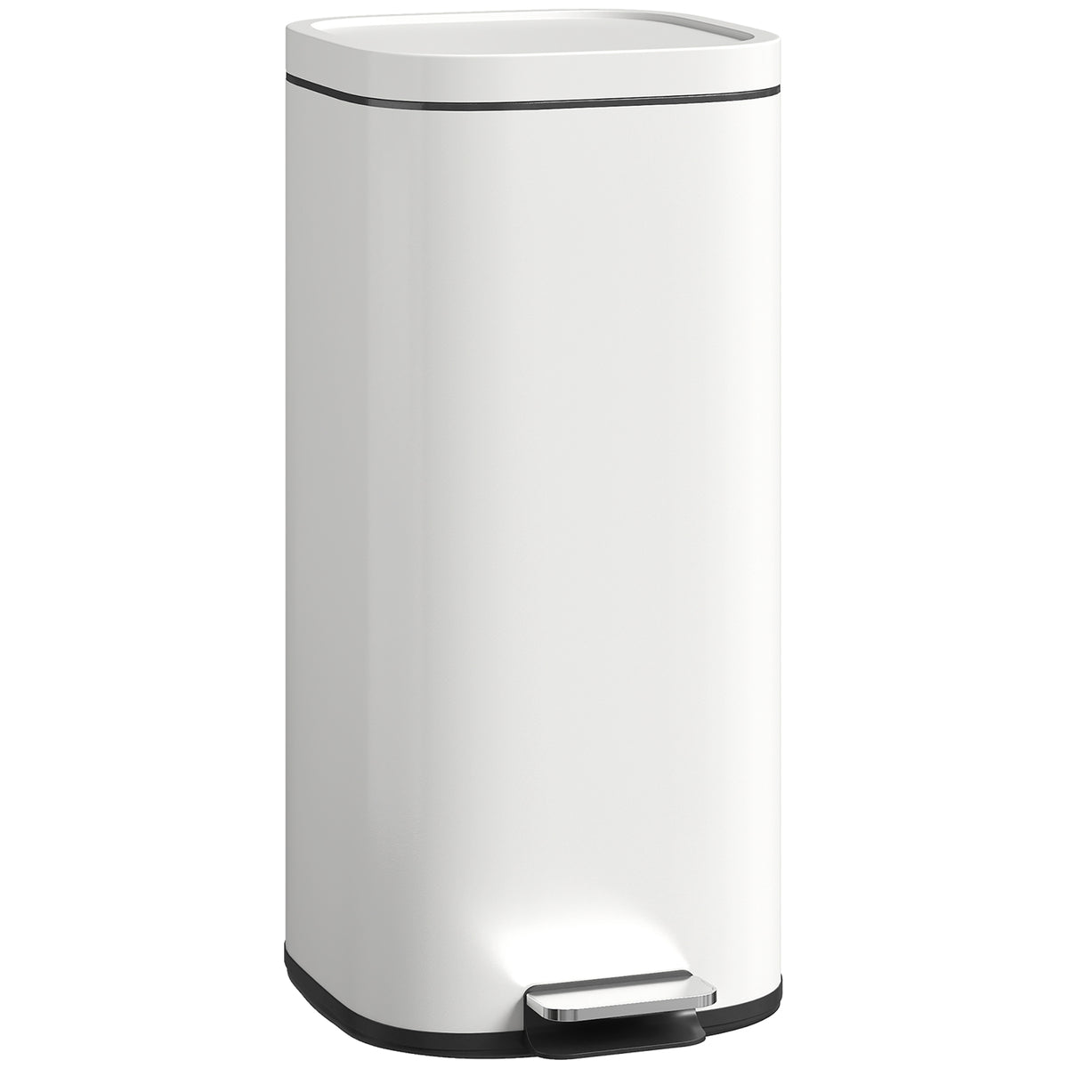 30L keukenafvalemmer pedaalemmer met deksel, soft-close- en openhoudfunctie voor keuken, thuis
