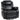 Massagestoel met 8 vibratiekoppen, relaxfauteuil, verstelbare rugleuning + voetensteun, zwart
