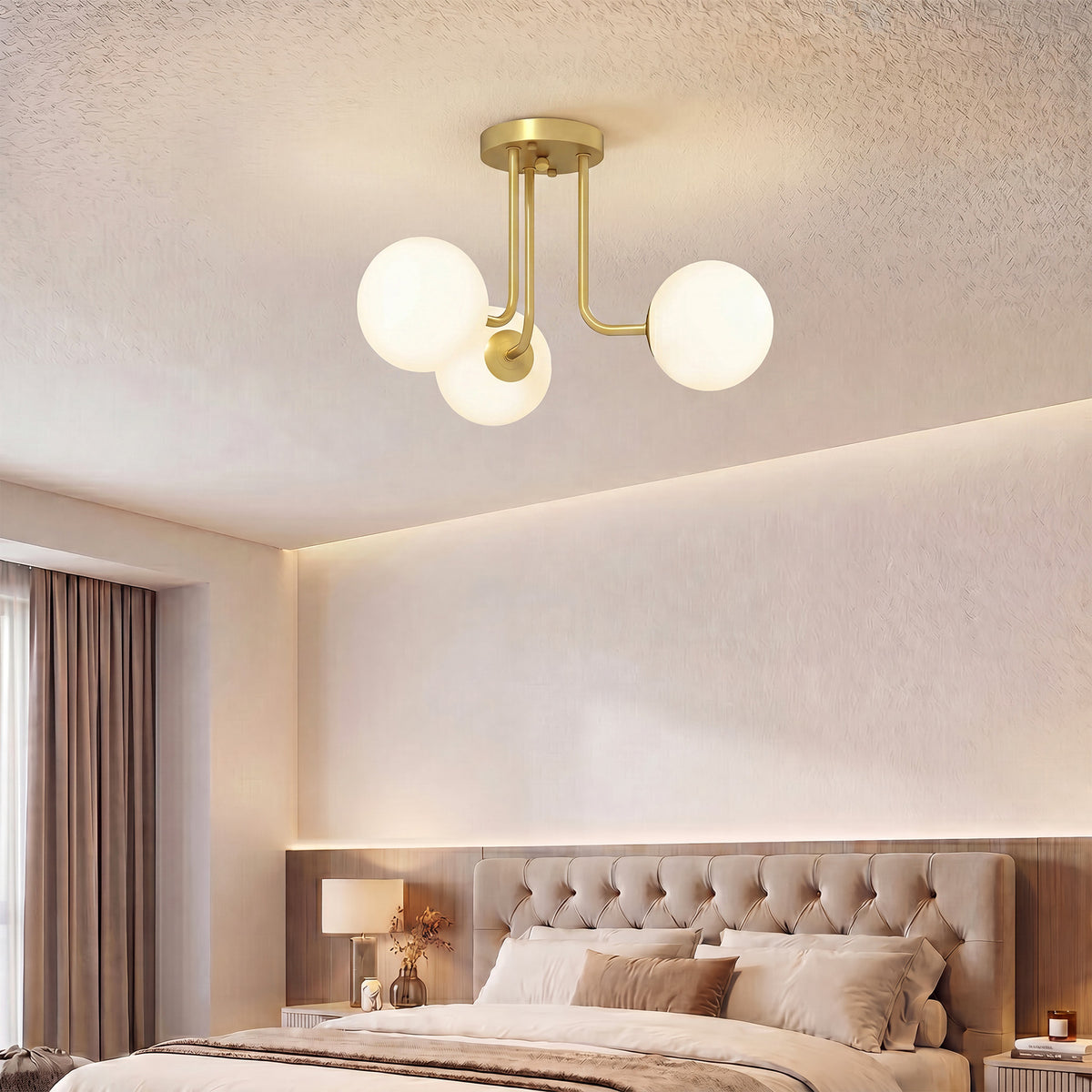 Plafondlamp met bolvormige kappen, G9-fittingen, exclusief lichtbron, goud (2)