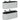 Set van 2 hangende bloempotten plantenbak met afvoersysteem gat haken 42 x 16 x 15 cm lichtgrijs