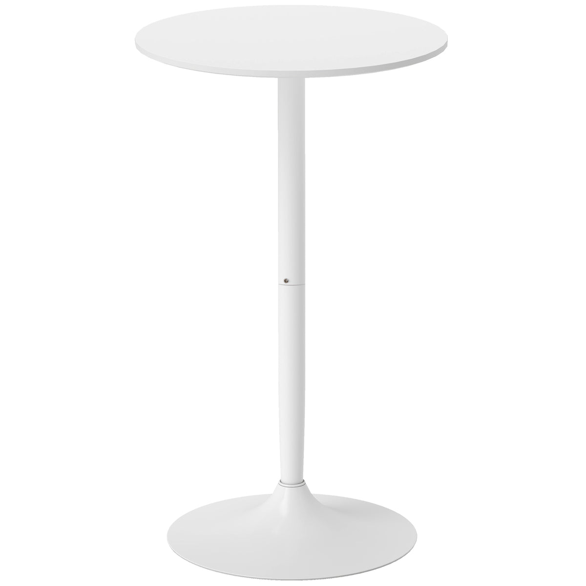 Bartafel statafel, tafel voor 2 personen, 60 x 60 x 102 cm, wit