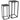 Bloemenstandaard, set van 2, Scandinavisch design, metalen frame, 58,5/65 cm hoogte, zwart