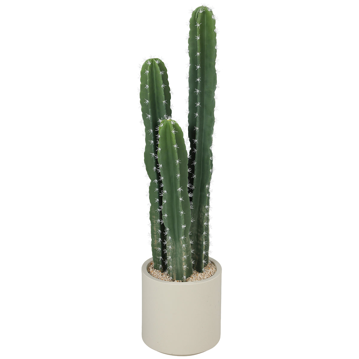 Kunstplant cactus grote plant 95 cm met pot levensecht voor in huis, kantoor, groen