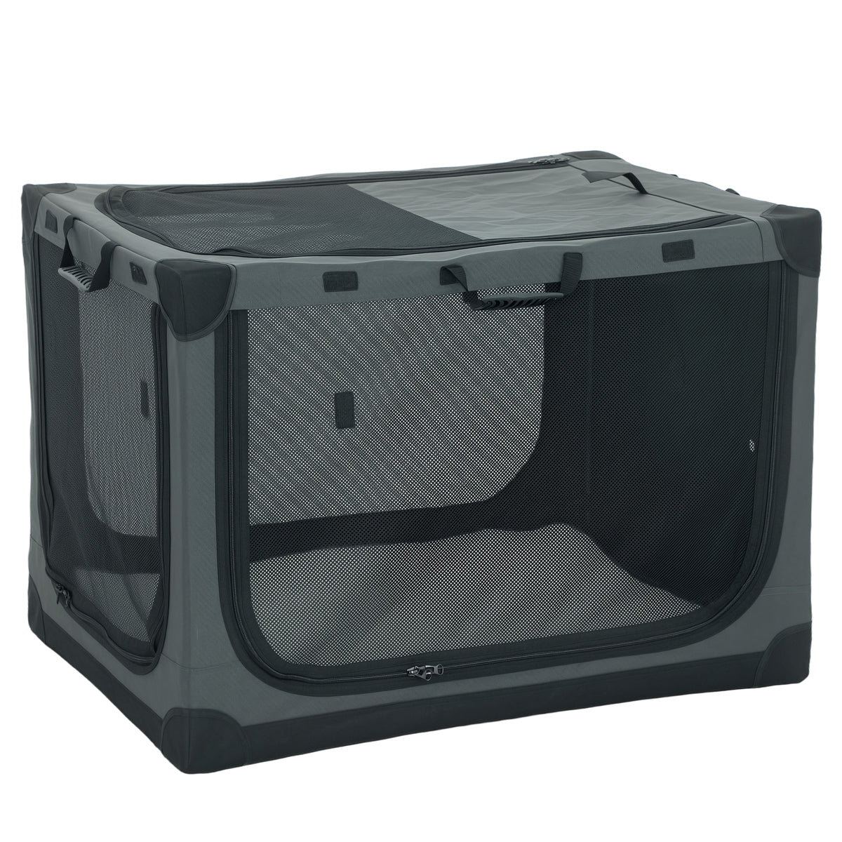 Opvouwbare hondenbench hondentransportbox met uitneembaar wasbaar kussen, hoes van Oxford-stof voor honden tot