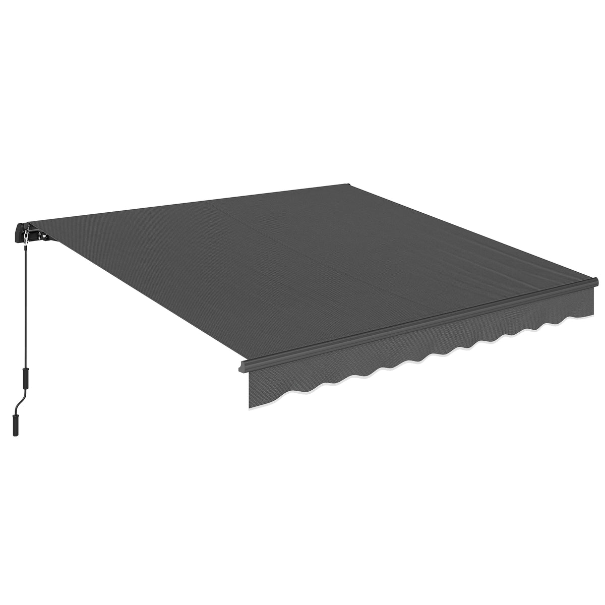 Knikarmscherm zonnescherm 350 x 300 cm knikarmscherm incl. slinger & wandsteun, hoek instelbaar