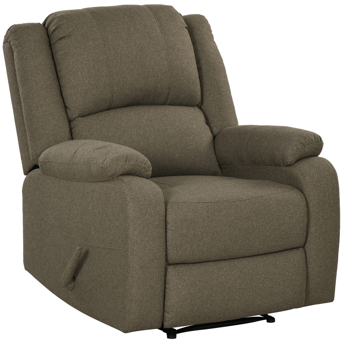 Relaxfauteuil, ligfunctie en voetensteun, verstelbaar, tot 150 kg, stalen frame, 90 x 96 x 98 cm, bruin