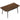 Uitschuifbare eettafel 130-160 cm, keukentafel met afgeronde hoeken, licht walnoothout