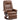 Relaxfauteuil, 145° kantelbaar, verstelbare voetensteun, kunstleer, 360° draaibaar, tot 120 kg, bruin