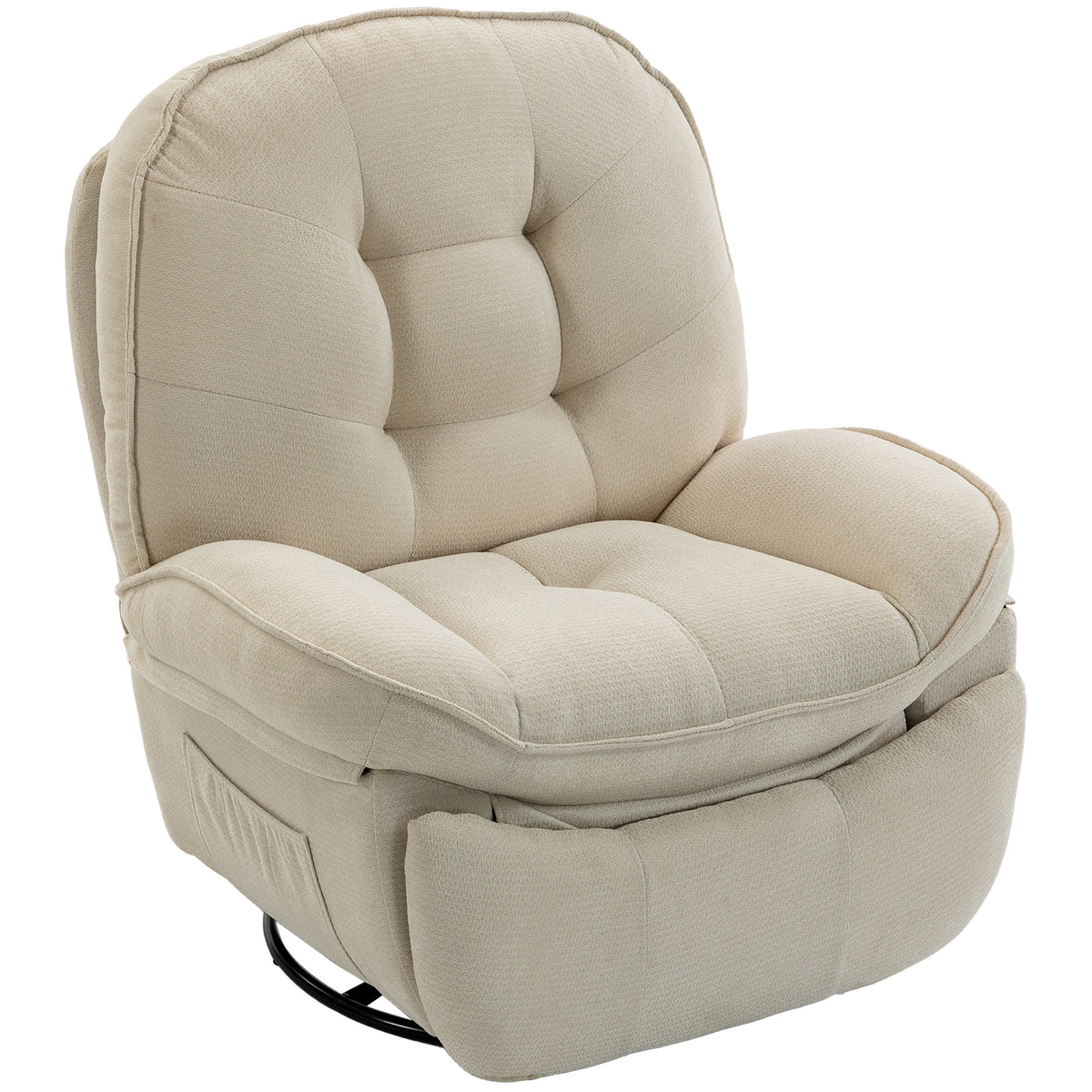 Relaxfauteuil, televisiefauteuil met ligfunctie, draaibare relaxstoel met schommelfunctie, voor woonkamer