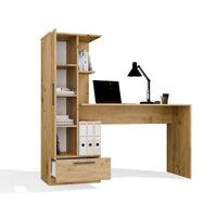 Set Schreibtisch + Regal COSMO EICHE ARTISAN – Produktabbildung 13