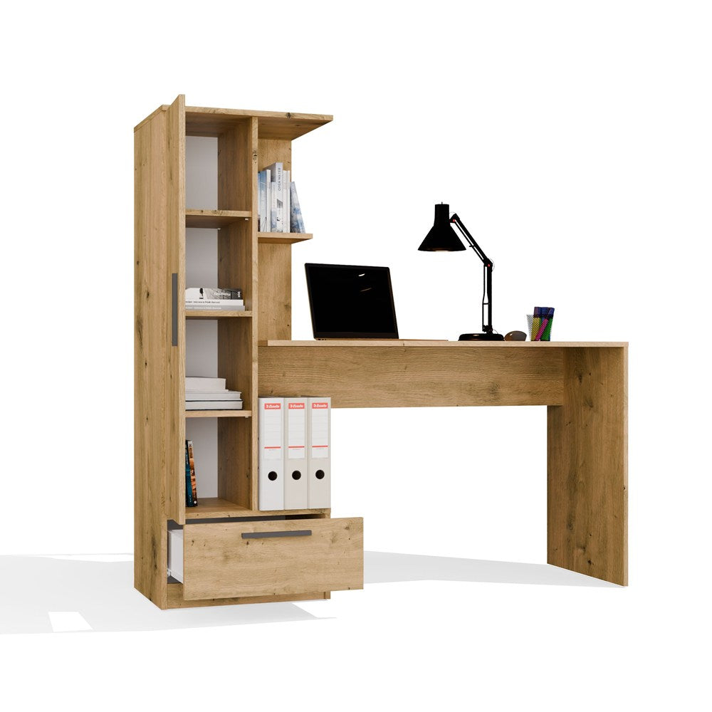 Set Schreibtisch + Regal COSMO EICHE ARTISAN – Produktabbildung 13