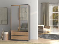Kleiderschrank Malwa SS-90L ANTHRAZIT EICHE ARTISAN – Produktabbildung 4