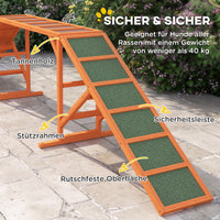 Agility hondenhelling, parcours, antislip, weerbestendig, hout, 335 x 55 x 60 cm, oranje (6)