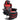 Gaming-stoel, massagefunctie, verstelbare rugleuning, voetensteun, tot 120 kg, stalen frame, kunstleer, rood