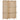 4-delig kamerscherm, 160 x 170 cm, opvouwbare scheidingswand met 2 planken, naturel hout