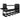 Tuingereedschap-organizer 2-laags tuingereedschapsstandaard met haken zijvak tot 50 kg 61,8 x 23 x 32,7 cm zwart