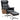 Relaxfauteuil met voetenbank, 360° draaibaar, ligfunctie, leesstoel, zwart, 80 x 84 x 108 cm
