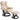 Relaxfauteuil met hocker, ligfunctie, draaibaar, tot 160 kg, kunstleer, metalen frame, crème, 80 x 79 x 100 cm