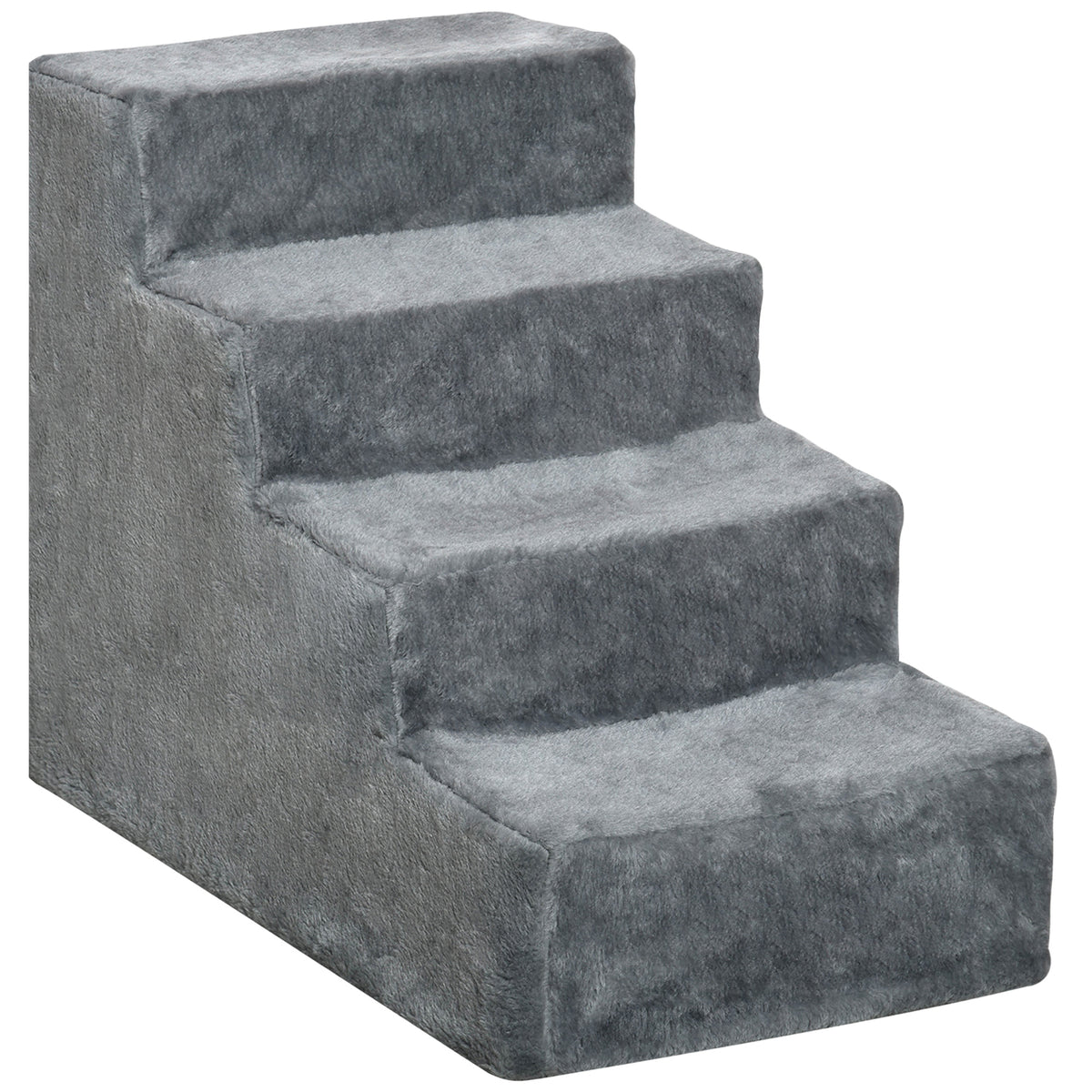 Hondentrap 4 treden 44 cm hoog huisdierentrap voor kleine honden kattentrap hondenhelling met wasbare hoes