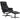 Relaxfauteuil met hocker, draaibaar, schommelfunctie, fluweeloptiek, tot 150 kg, zwart