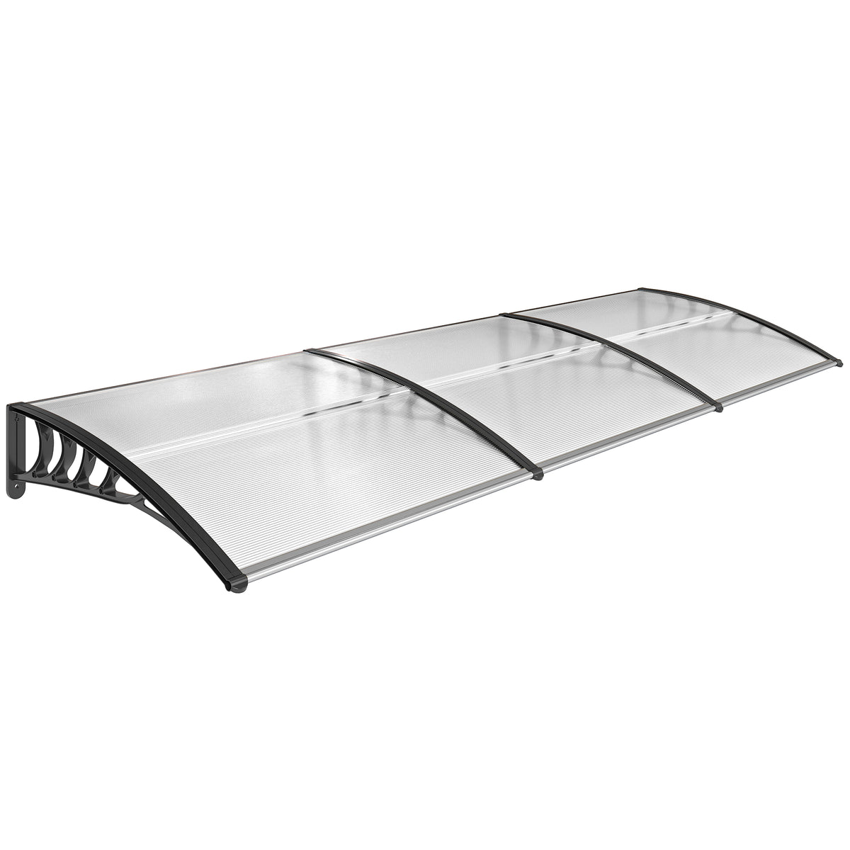 Luifel beschermdak, zon- en regenwering, incl. wandhouder, 295x90 cm, wit