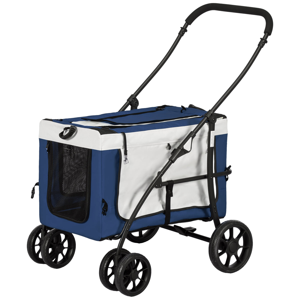 Hondenbuggy huisdierbuggy huisdiervervoer tot 10 kg inklapbaar verstelbare draagriemen afneembare mand 81 x 58 x