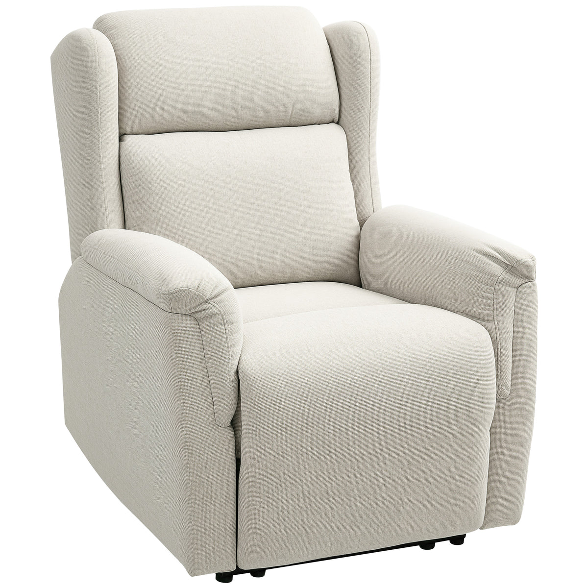 Relaxfauteuil, verstelbare gestoffeerde fauteuil met voetensteun, 160° kantelbaar, linnenlook, snelle montage