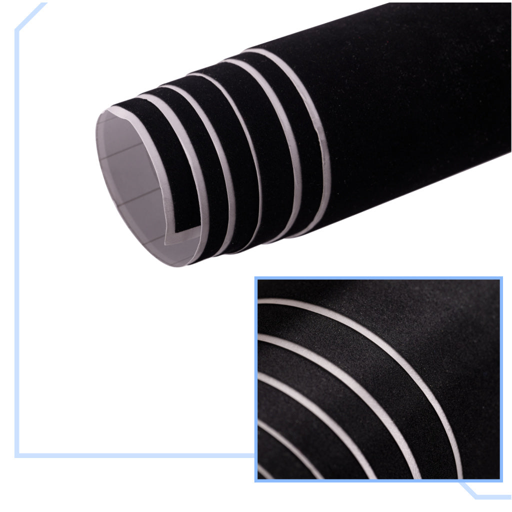 IKONKA Samtrollenfolie schwarz 1,35x15m – Produktabbildung 3