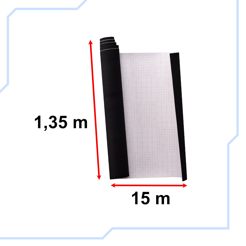 IKONKA Samtrollenfolie schwarz 1,35x15m – Produktabbildung 4