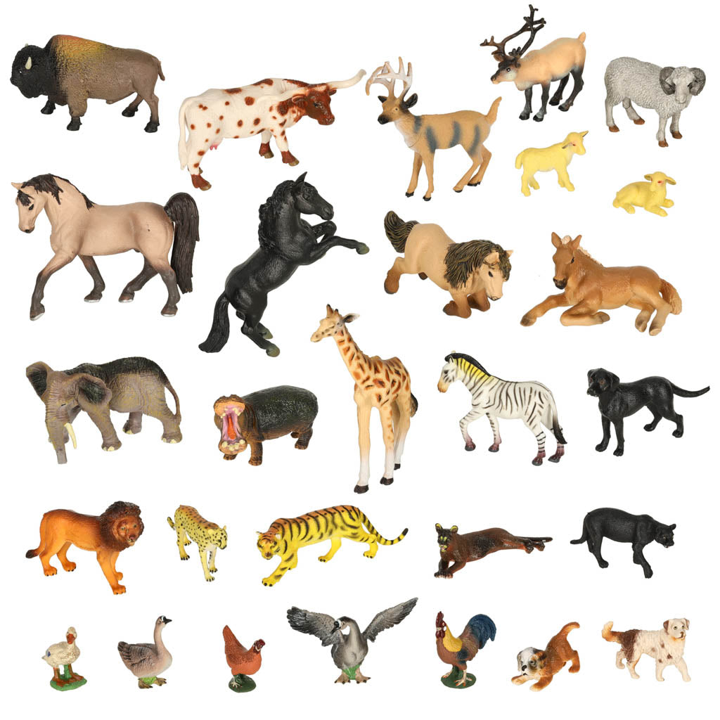 IKONKA Figuren Zootiere Satz von 28 el