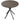Ronde keukentafel, 80 cm, compact tafelblad, spaanplaat, metaal, bruin
